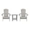 Flash Furniture Gray Side Table and 2 Folding Adirondack Chairs JJ-C14505-2-T14001-GY-GG - alternate 2